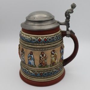 West GERMAN Beer STEINPEWTER Top ERBO Zinn